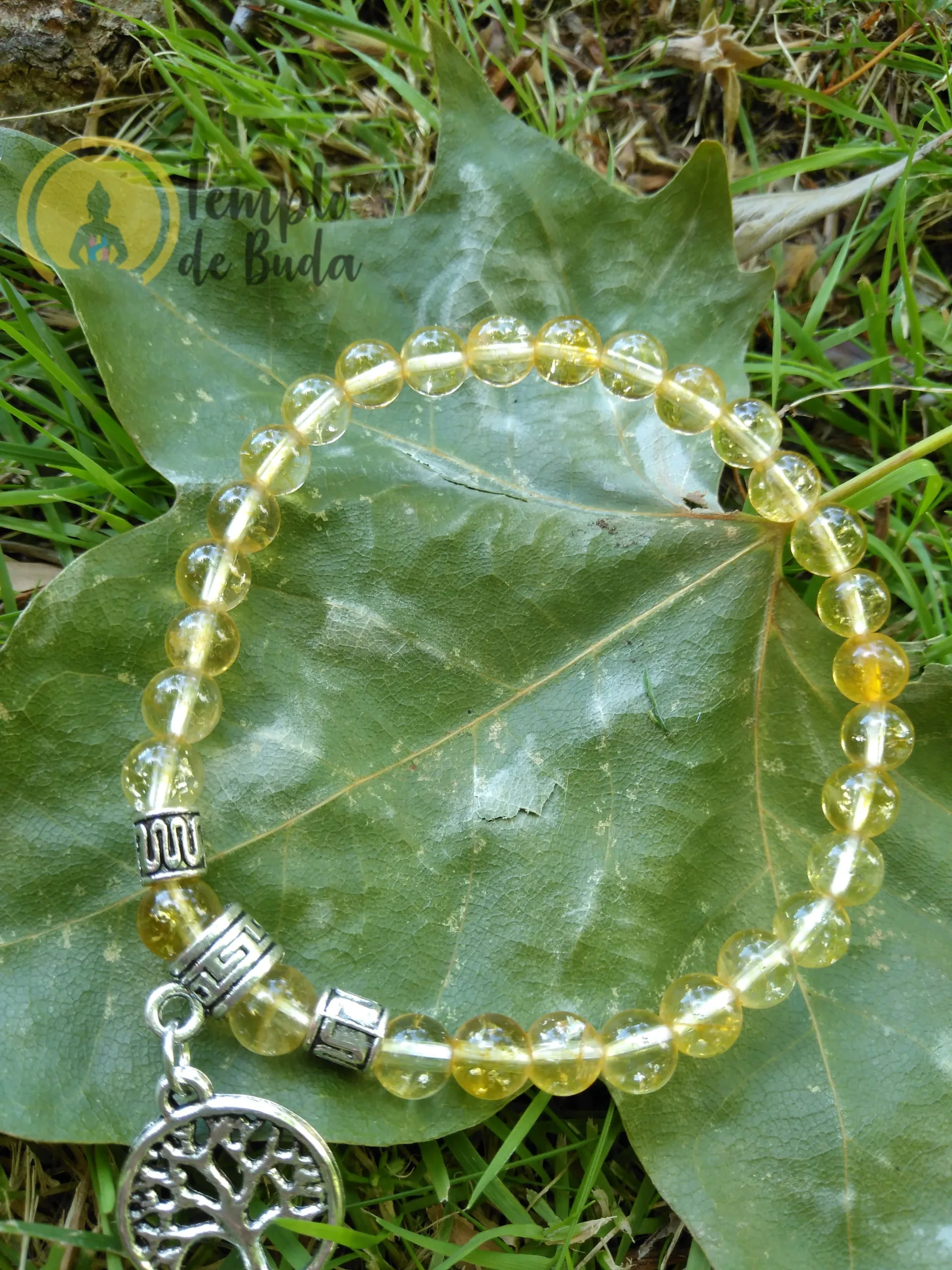 Pulseira Citrino com Árvore da Vida