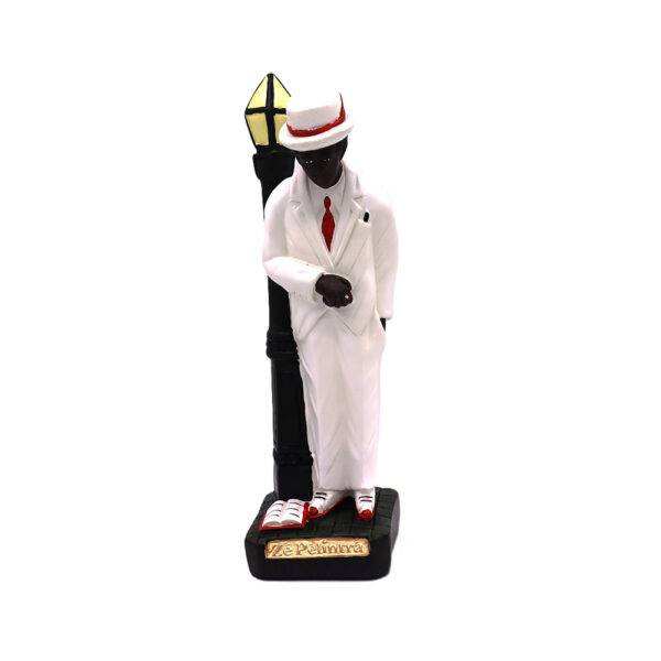 Estátua Zé Pelintra Orixás Branco no Poste