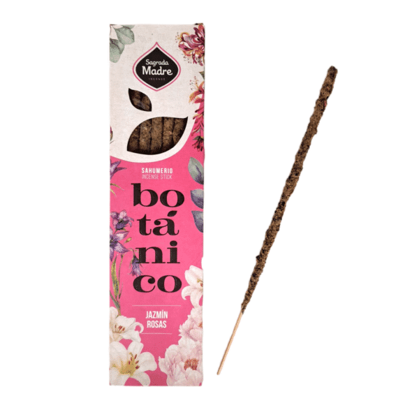 Incenso Artesanal Sagrada Madre Botânico Jasmim e Rosas