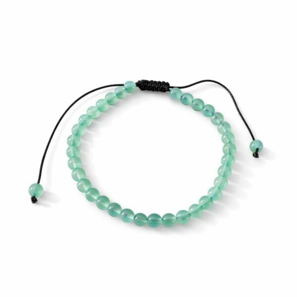 Pulseira Aventurina Verde com Cordão Regulável