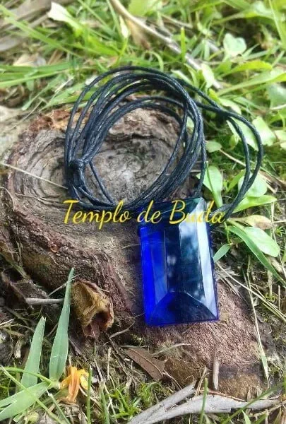 Andara Pendente Facetado Azul