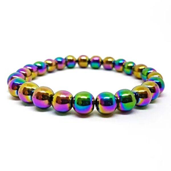 Pulseira Hematite Arco Iris