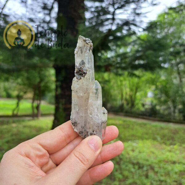 Trio de Pontas de Cristal Lemuriano Arco Iris