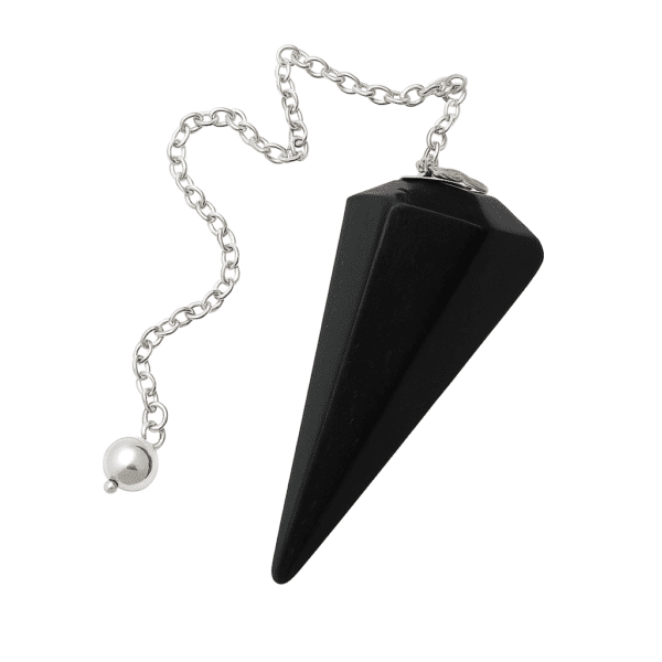 Pendulo Pirâmide Hexágono Turmalina Negra