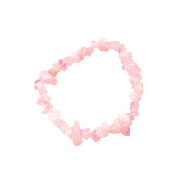 Pulseira de Quartzo Rosa Chips
