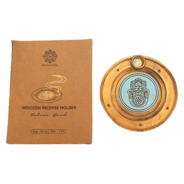 Porta Incenso de Madeira Mão de Fatima