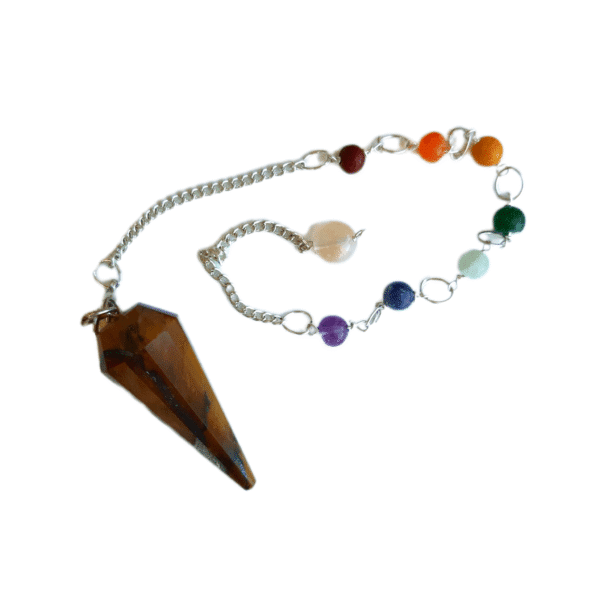 Pêndulo Pirâmide Hexágono Olho de Tigre 4cm