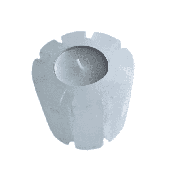 Porta Vela de Selenita Cilindro Vincado