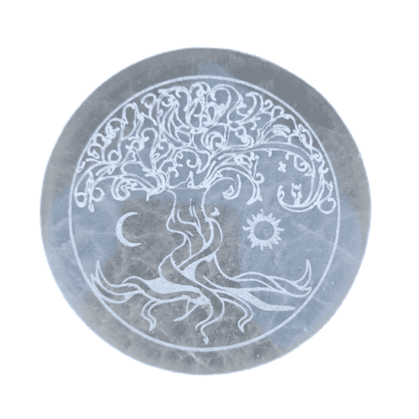 Placa de Selenite Arvore da Vida