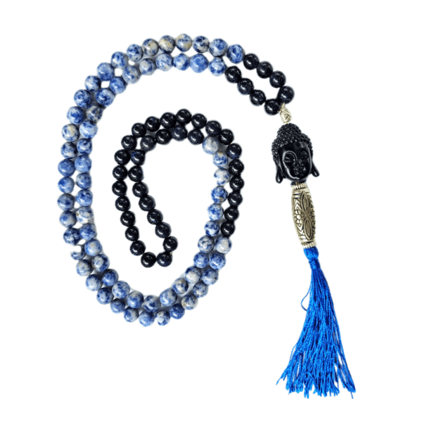 Japa Mala Sodalita e Pedra Estrela 8mm