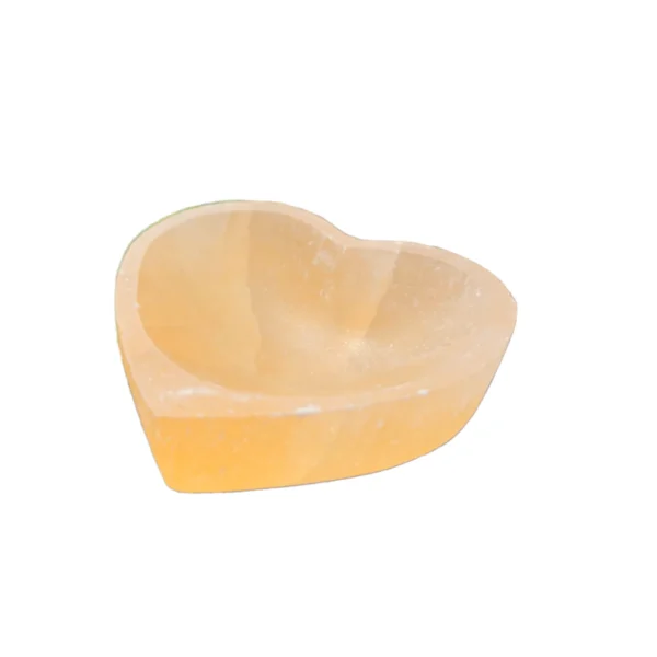 Taça Selenite Laranja Coração