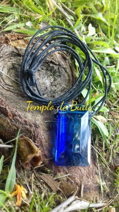 Andara Pendente Facetado Azul