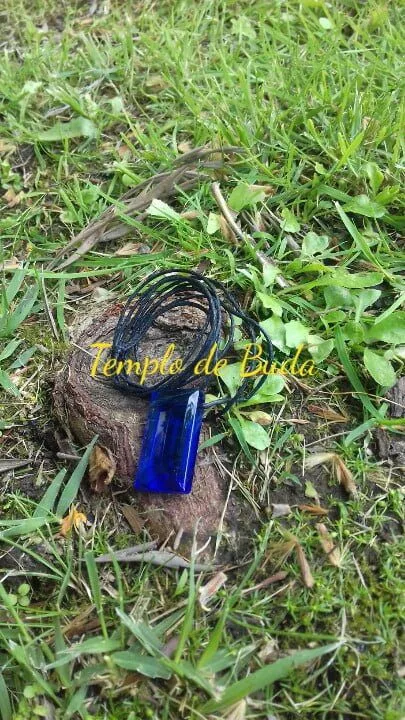 Andara Pendente Facetado Azul