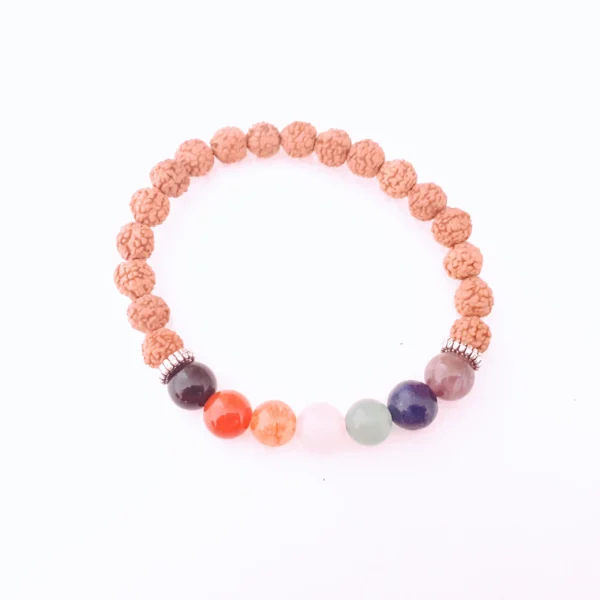 Rudraksha-armband met chakra's