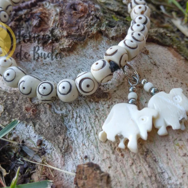Oude Tibetaanse helende armband, wit