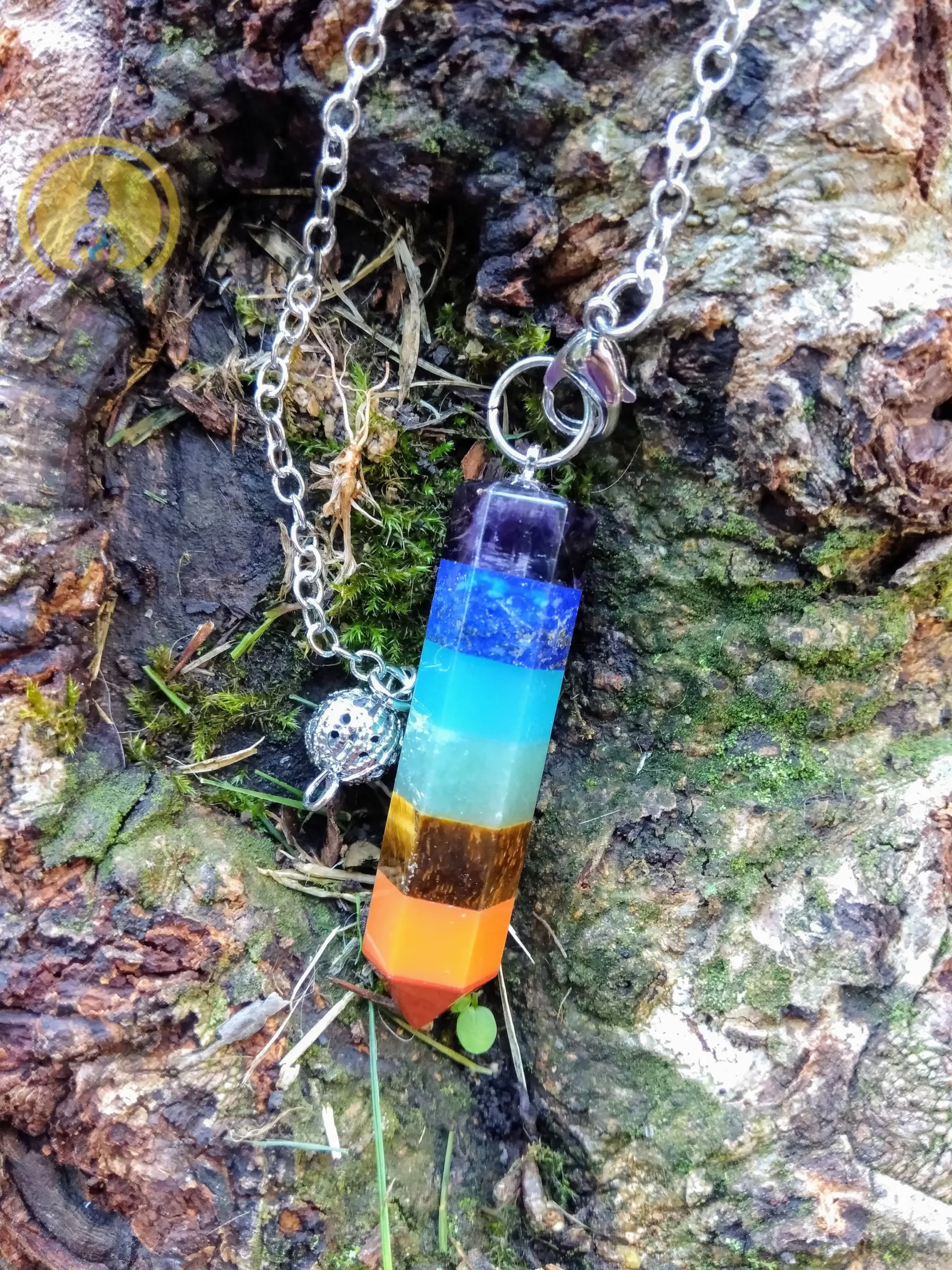 Pêndulo Chakras Héxagono Prisma