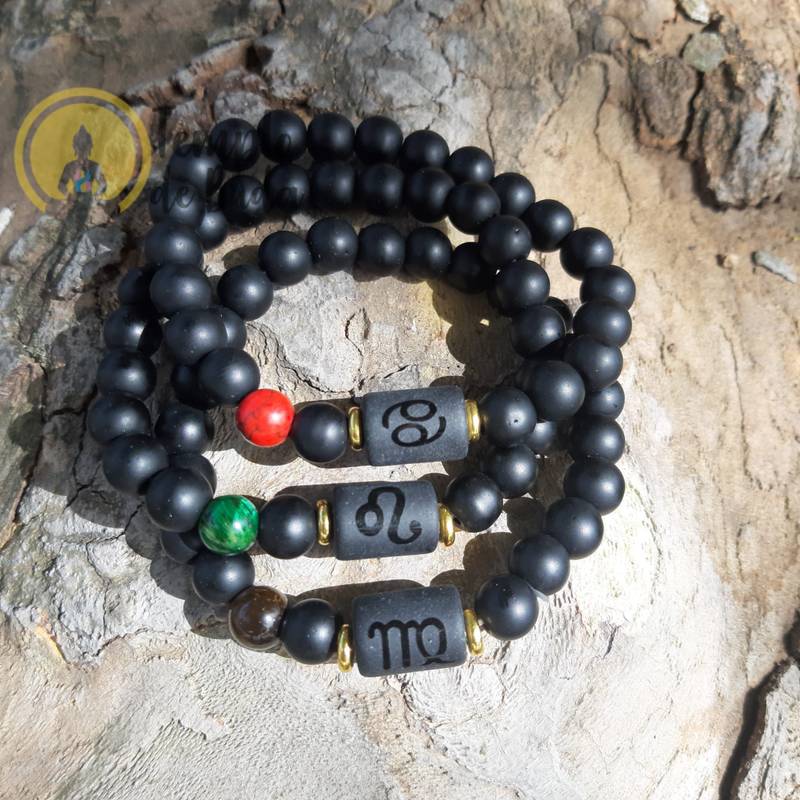 Pulseira Agata Negra Signos