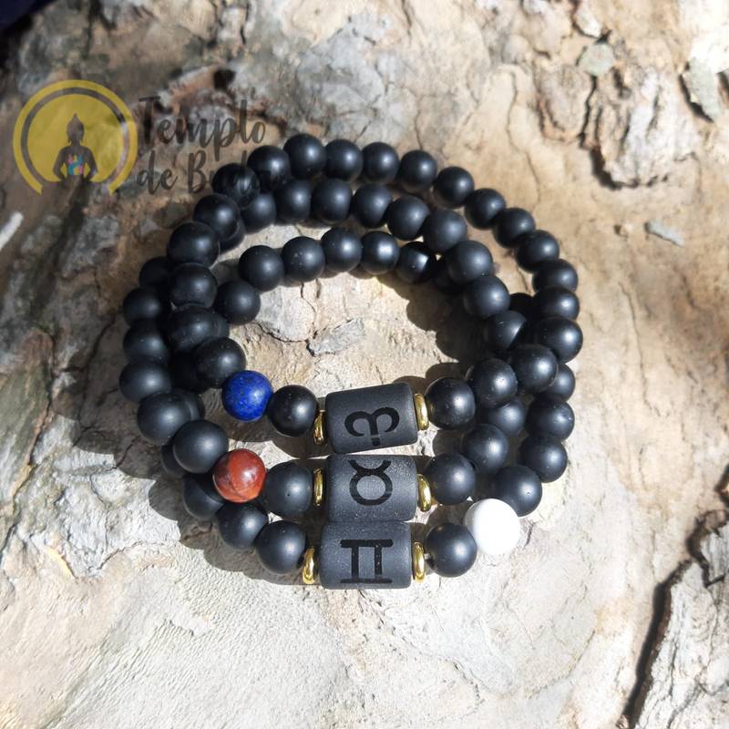 Pulseira Agata Negra Signos