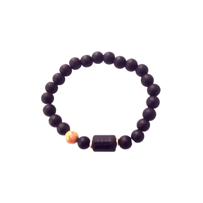 Pulseira Agata Negra Signos Aquario