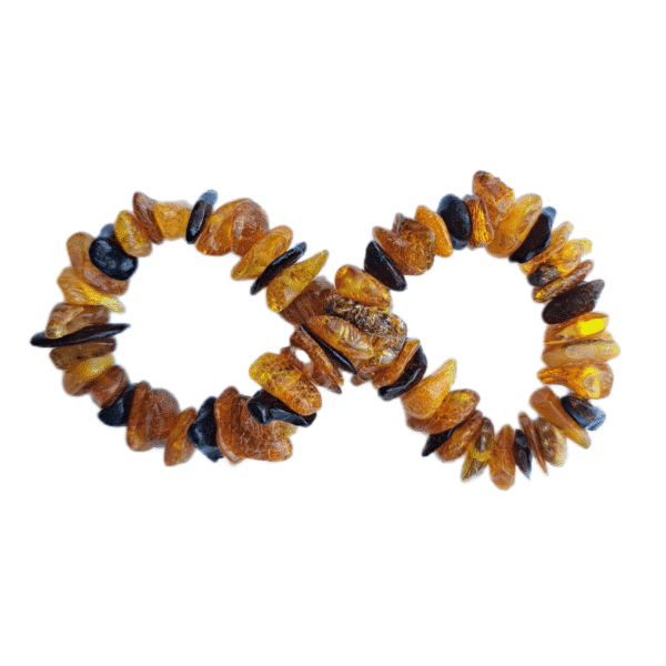 Armband met barnsteenschilfers