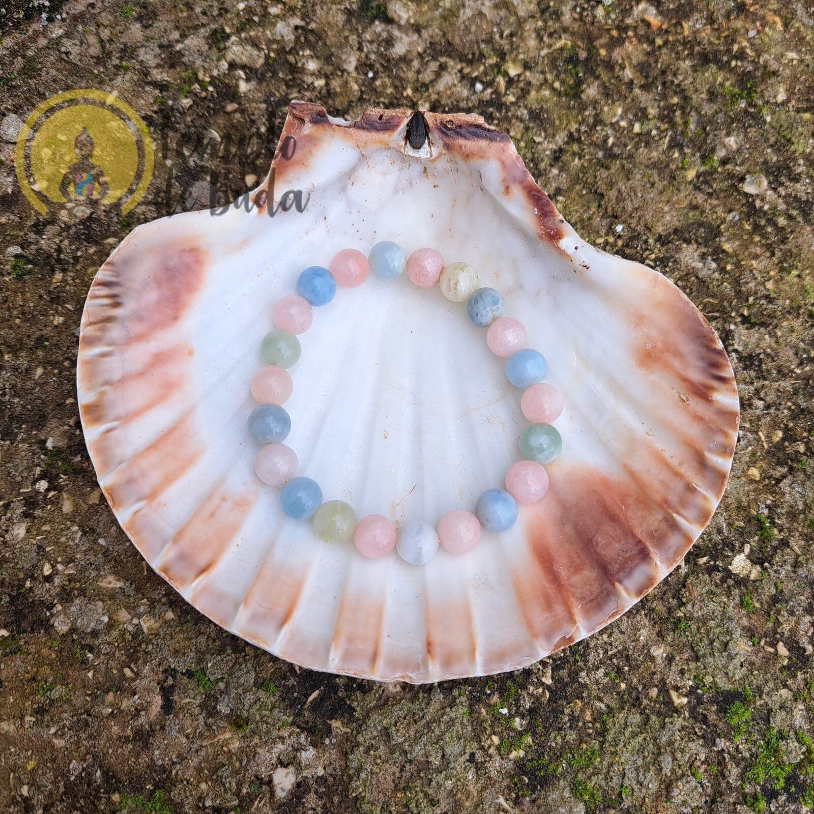 Pulseira de Berilos (Morganita) 8mm