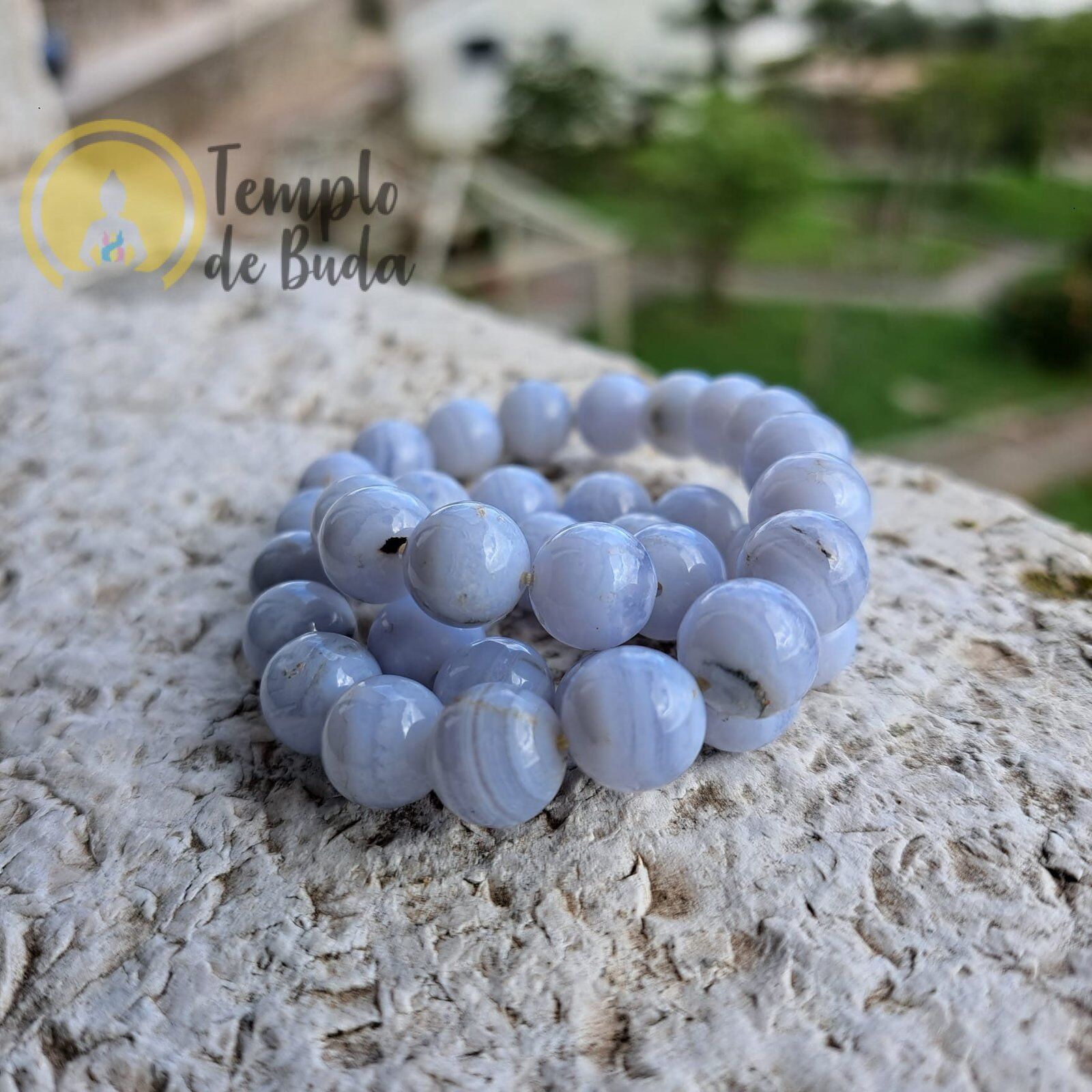 Pulseira Ágata Blue Lace 10mm