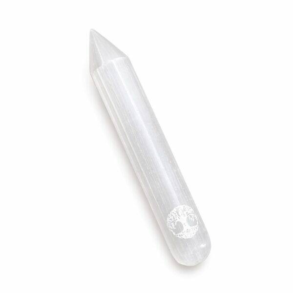 Bastão de Selenite Árvore da Vida 1 Ponta