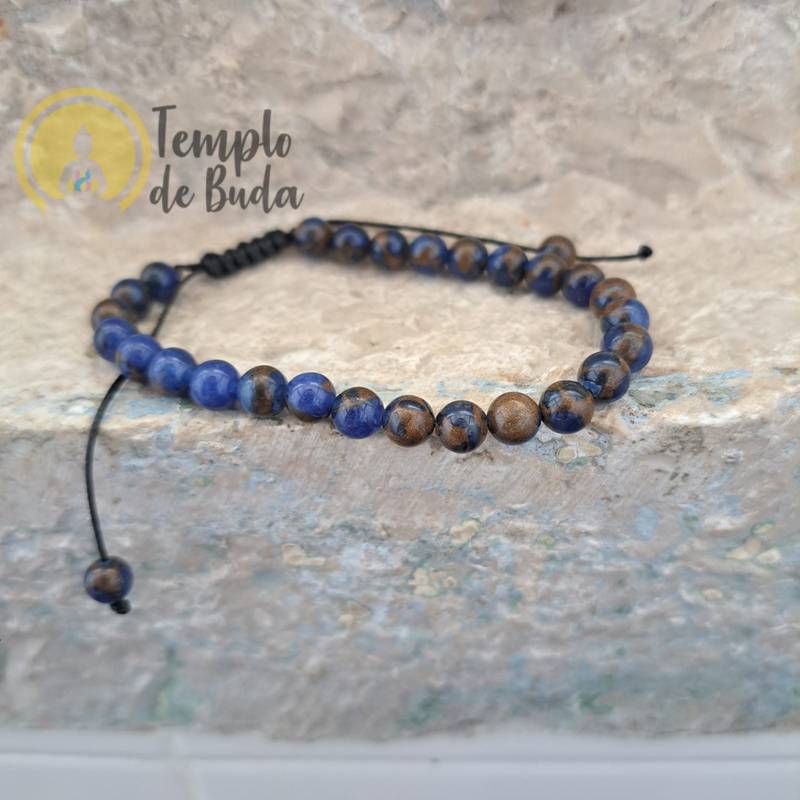 Pulseira de Sodalita Sunset com Cordão Regulável 6mm