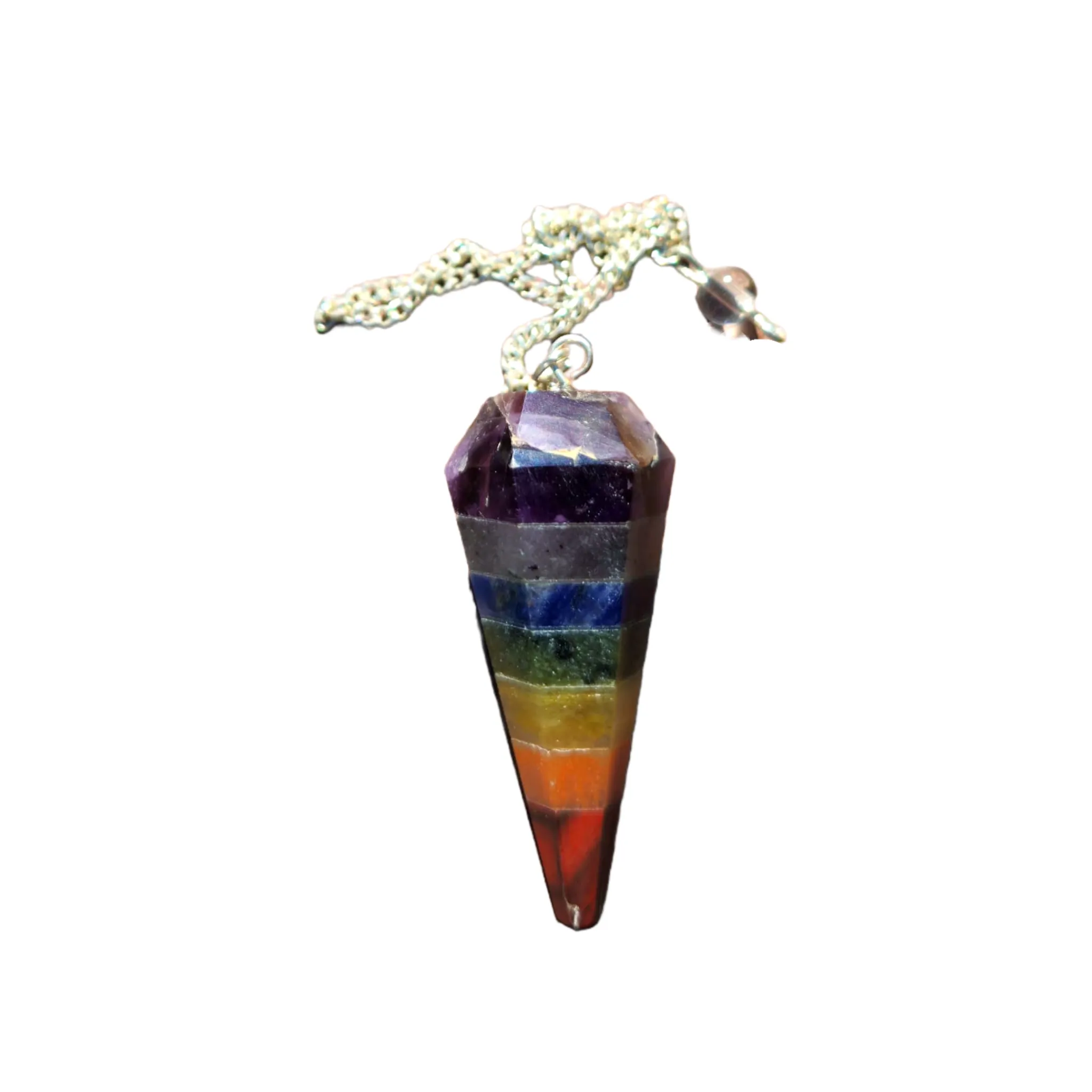 Pêndulo 7 Chakras Hexagono Pirâmide