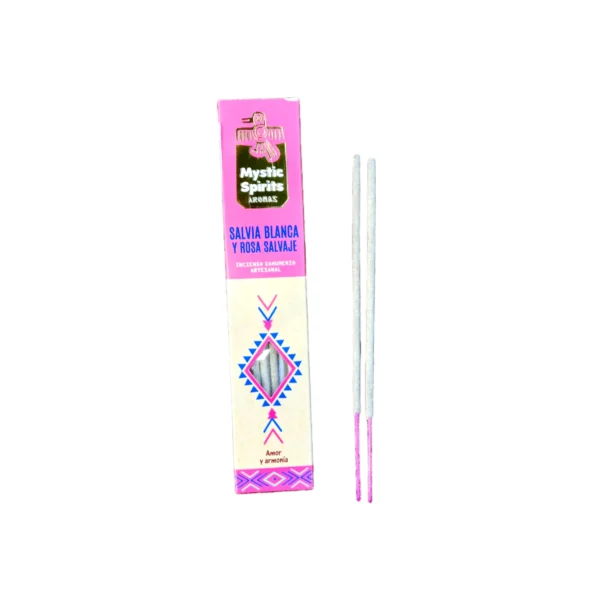 Incenso Mystic Spirits Salvia Branca e Rosa Selvagem