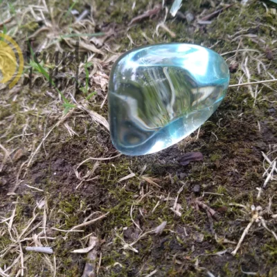 Andara Monoatómico Água Marinha Rolado