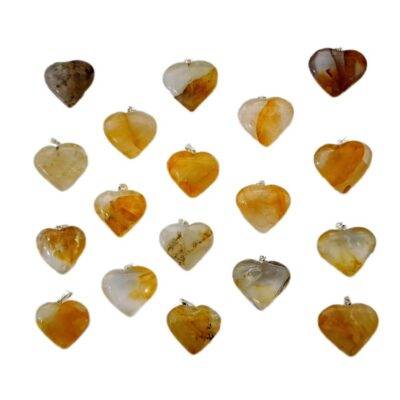 Pendente Coração Quartzo Curador