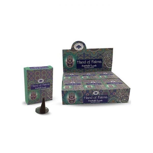 Incenso Cone Indiano Green Tree Hand of Fatima Caixa