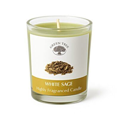 Vela Copo Perfumado Green Tree Salvia Branca