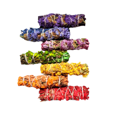Kit Tochas de Sálvia Branca Sete Chakras