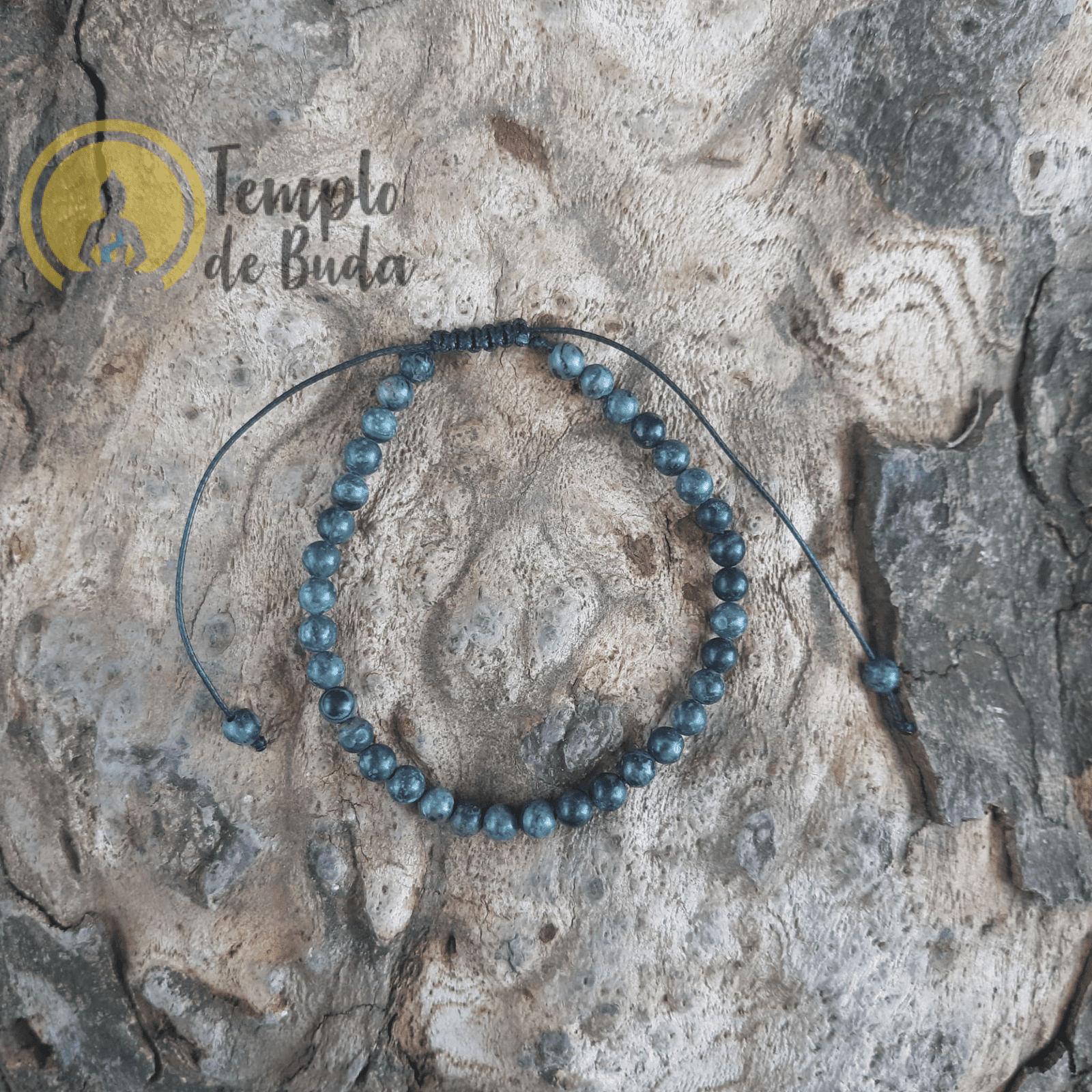 Pulseria Agata Musgo com Cordão 4mm