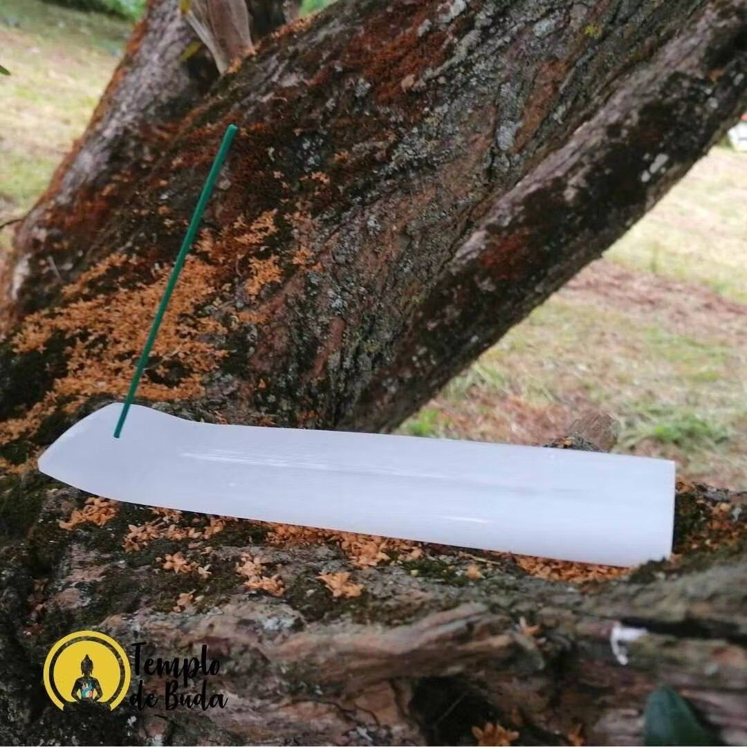 Selenite Porta Incensos
