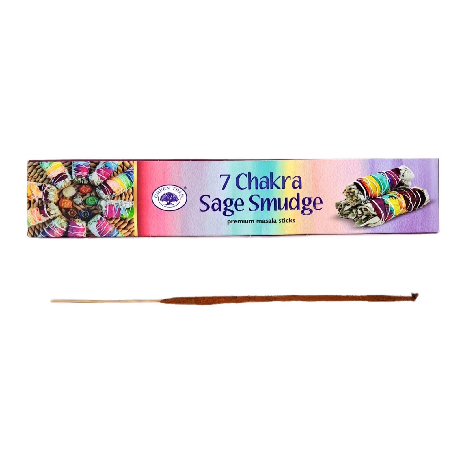 Incenso Green Tree 7 Chakras Sage Smudge