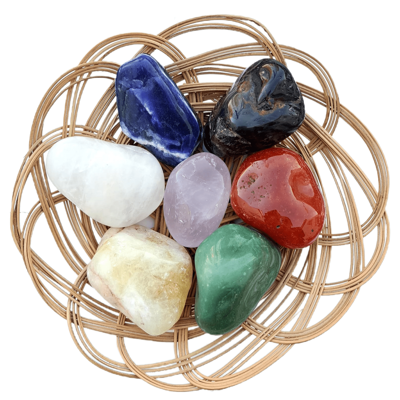 Kit de Pedras dos Chakras para Massagem