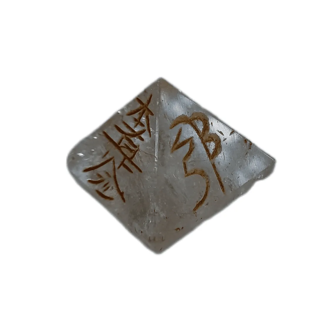 Pirâmide Chakra Simbolos Reiki Quartzo Branco