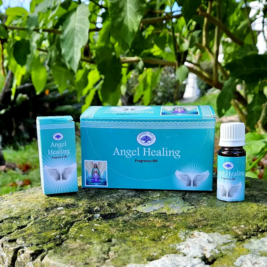 Oleo Green Tree Angel Healing Caixa