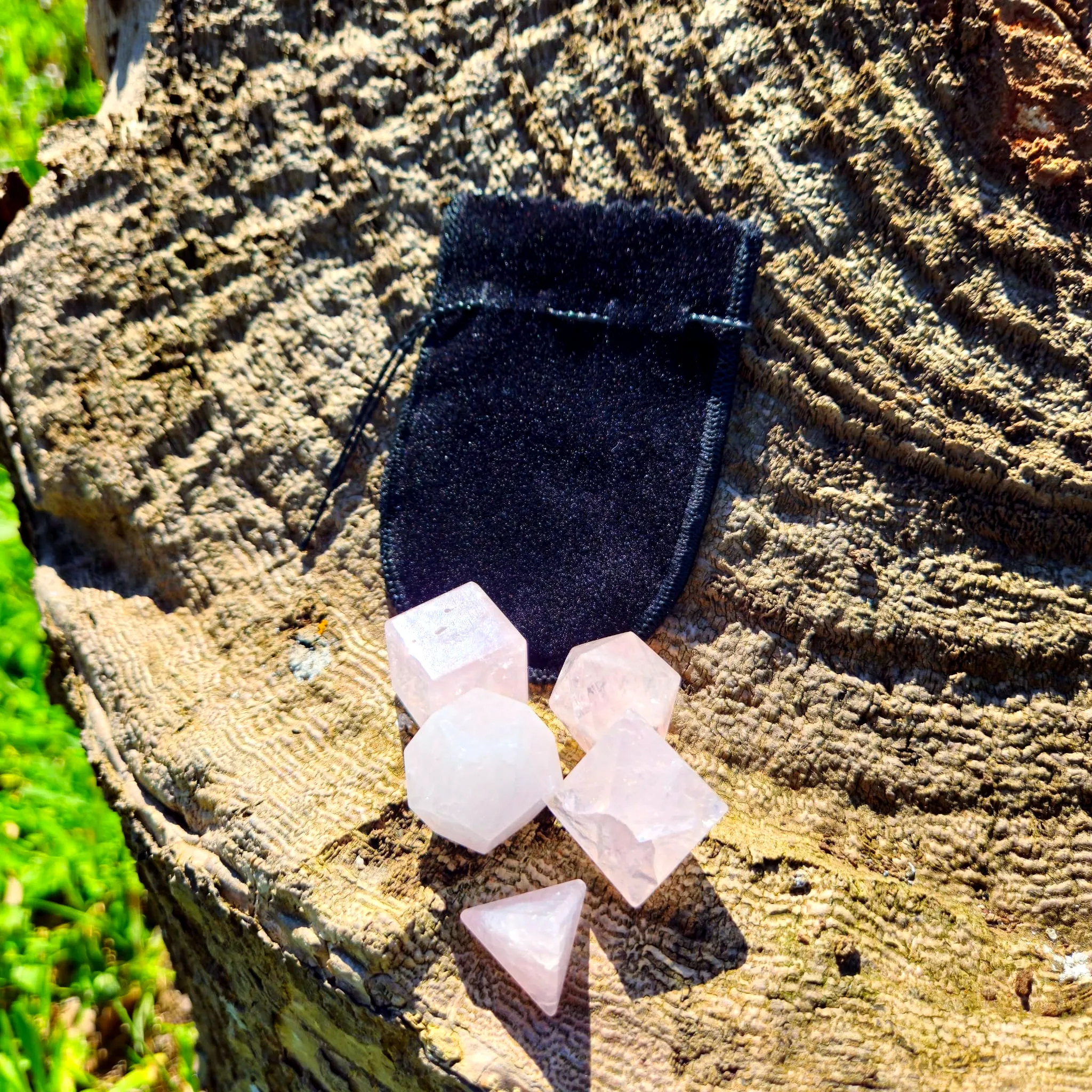 Solidos Platonicos de Quartzo Rosa