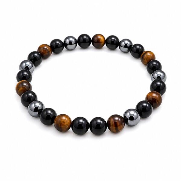 Pulseira Onix Olho de Tigre e Hematite