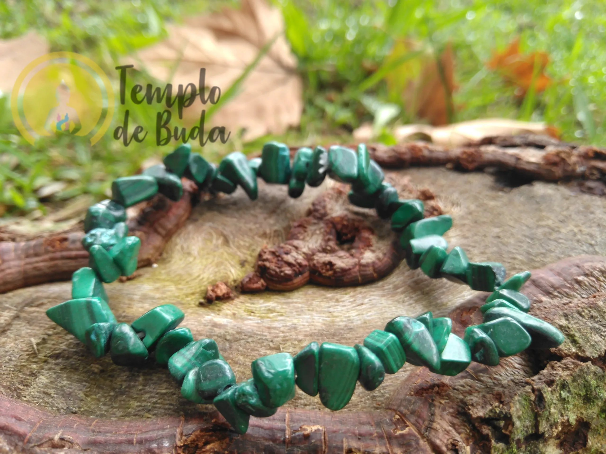 Pulseira de Malaquita chips