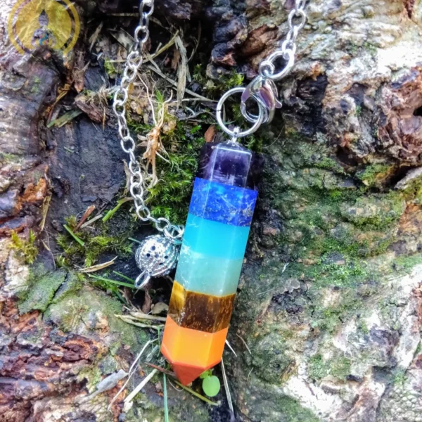 Pêndulo Chakras Héxagono Prisma