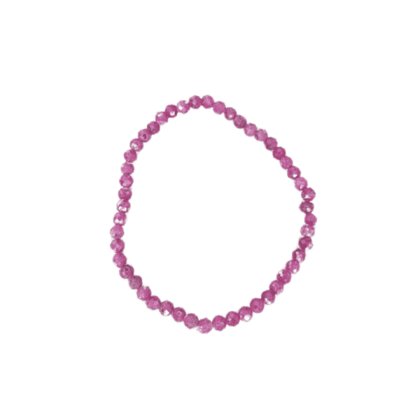 Pulseira de Rubi Facetado 4mm