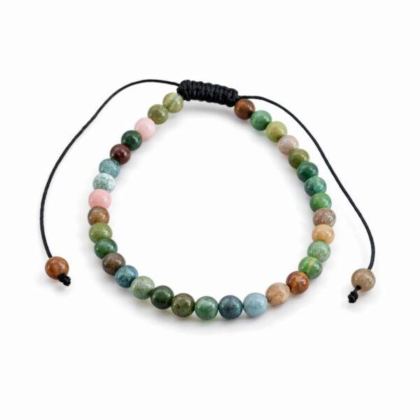 Pulseira Ágata Índia com Cordão Regulável