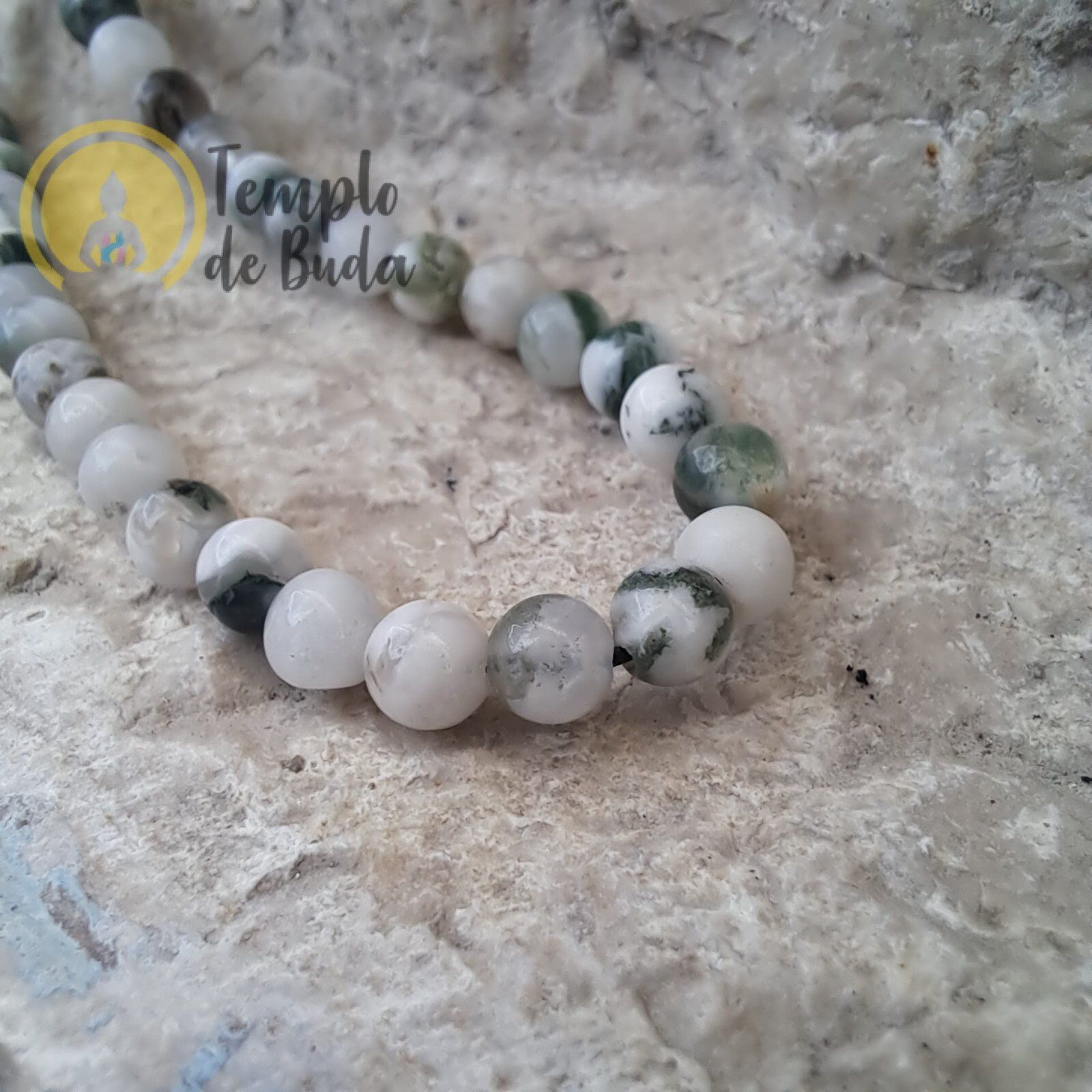 Pulseira de Ágata Árvore com Cordão Regulável 4mm