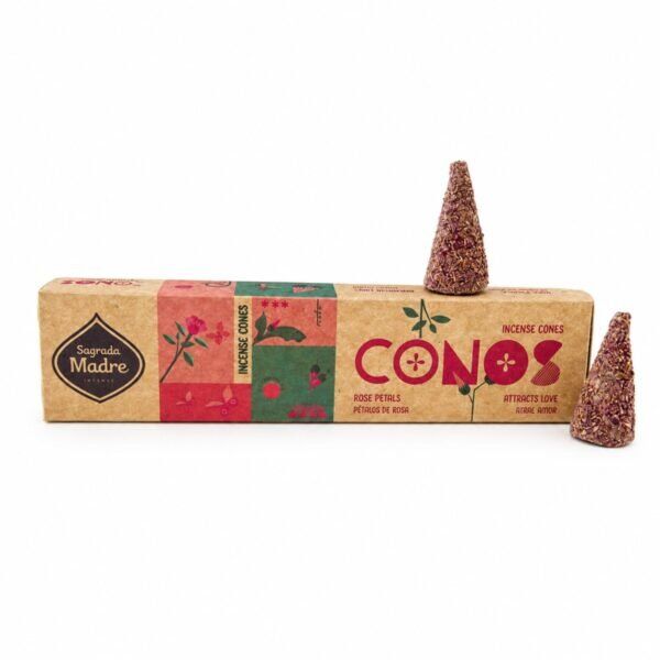 Incenso Cone Sagrada Madre Petálas de Rosa