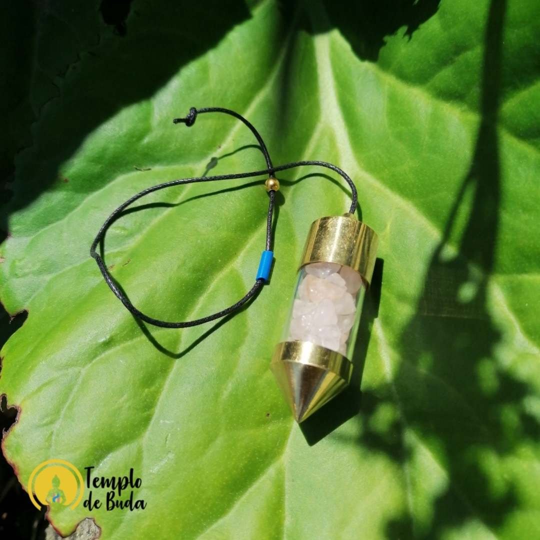 Pendulo Testemunho Quartzo Rosa Chips - Image 2